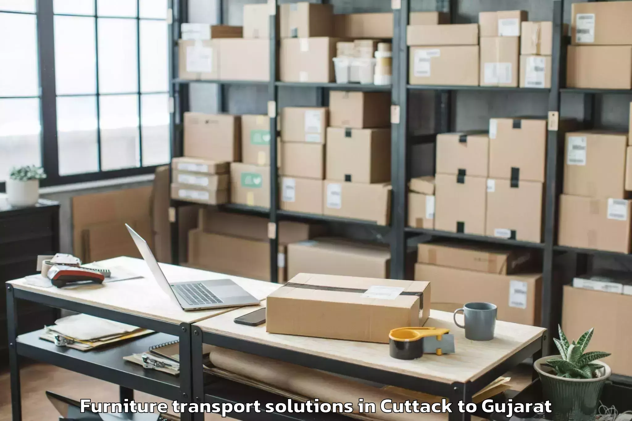 Cuttack to Gussar Furniture Transport Solutions